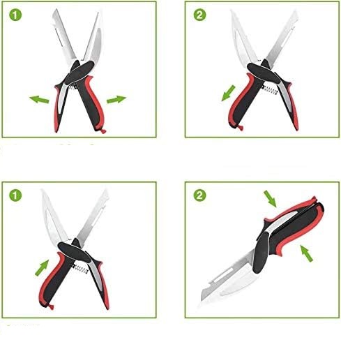 Miniatura 2 de Cuchillo Tijeras Cortador Alimentos 6En1